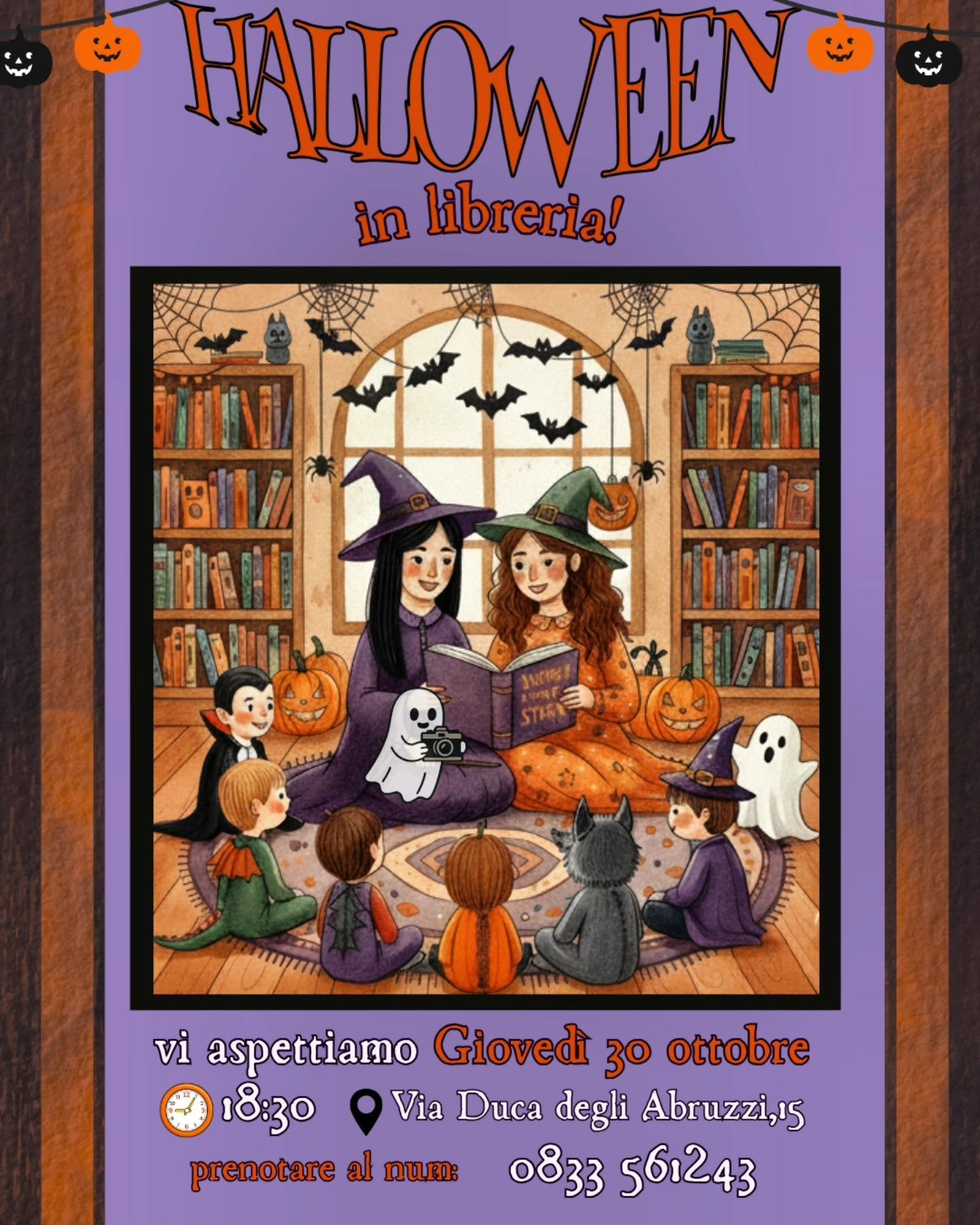 Locandina: Halloween in libreria, letture da paura per bambini